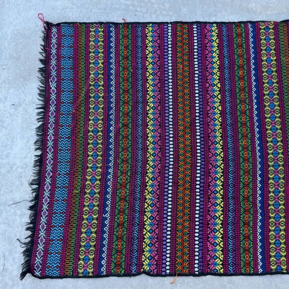 Rectangle Table Runner Tablecloth 34x110 Colorful Woven Thanksgiving Tablescape - Picture 6 of 12